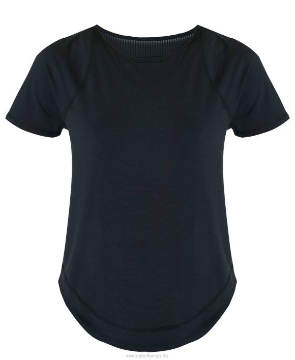 ropa negro T28T496 camiseta para correr respira fácil mujer Sweaty Betty