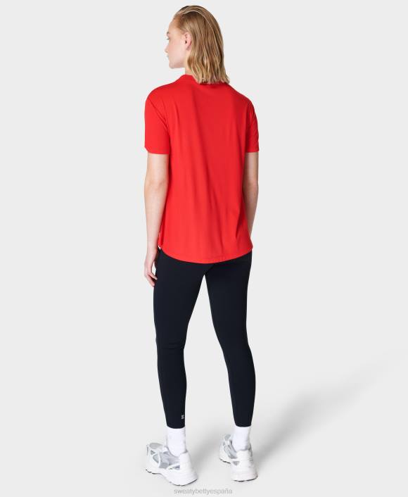 ropa tulipán rojo T28T971 camiseta de manga corta tori mujer Sweaty Betty