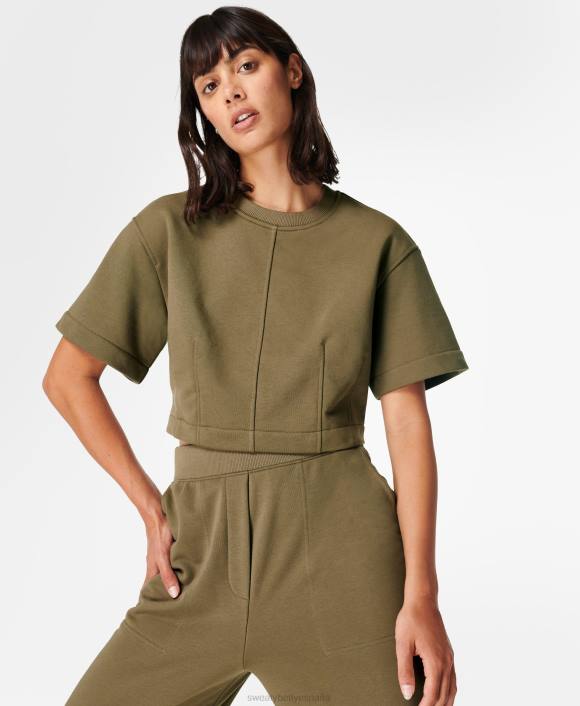 ropa verde oliva T28T860 camiseta corta de reyezuelo mujer Sweaty Betty