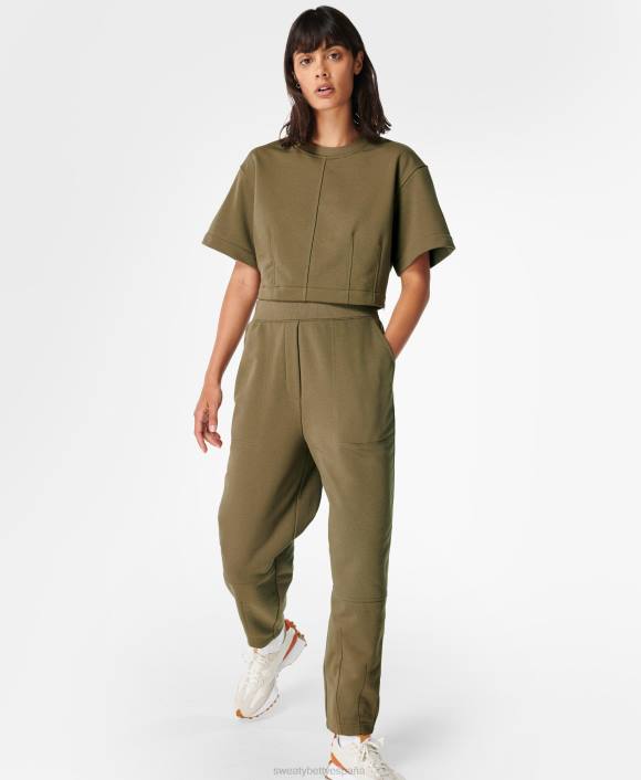 ropa verde oliva T28T860 camiseta corta de reyezuelo mujer Sweaty Betty