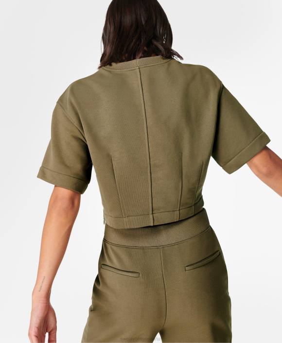 ropa verde oliva T28T860 camiseta corta de reyezuelo mujer Sweaty Betty