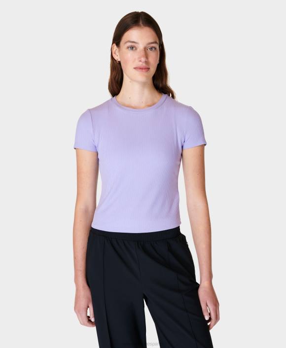 ropa violeta violeta virtual T28T265 camiseta harper manga corta mujer Sweaty Betty