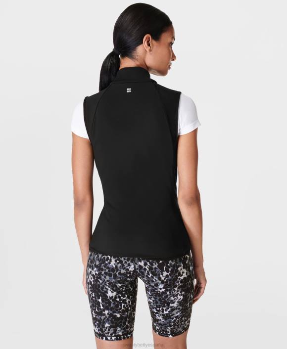 ropa negro T28T546 chaleco para correr a la velocidad de la luz mujer Sweaty Betty