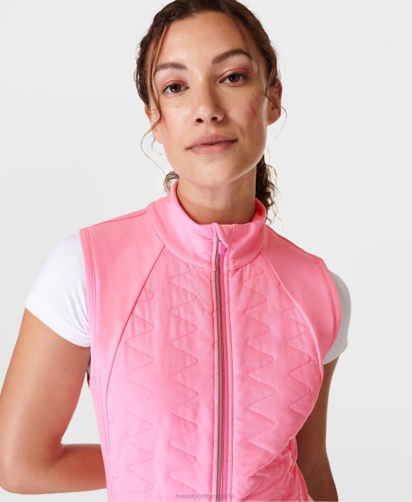 ropa rosa brillante T28T547 chaleco para correr a la velocidad de la luz mujer Sweaty Betty