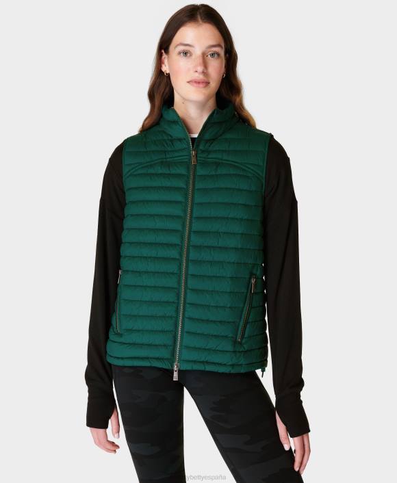 ropa verde retro T28T327 chaleco pionero mujer Sweaty Betty