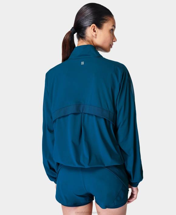 ropa azul colosal T28T1015 día de entrenamiento media cremallera mujer Sweaty Betty