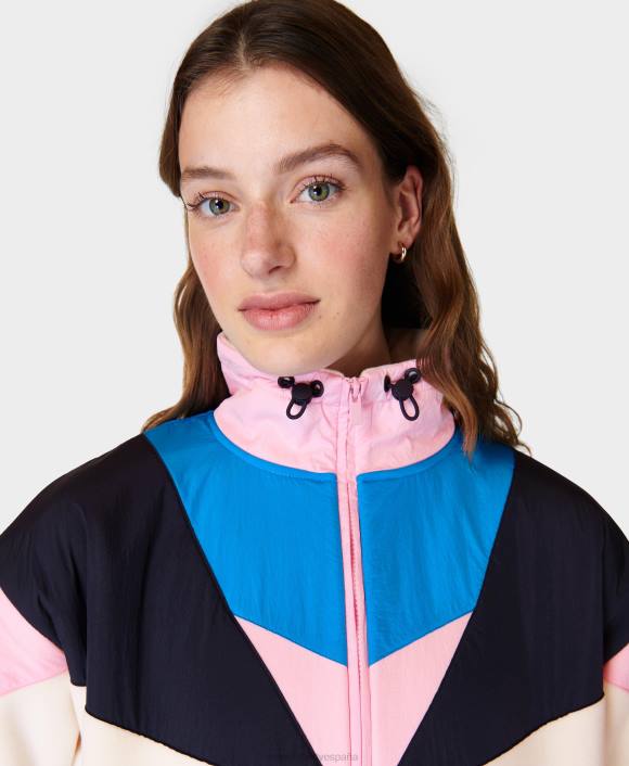 ropa bloque de color azul cifrado T28T361 Polar retrógrado con bloques de color y media cremallera mujer Sweaty Betty