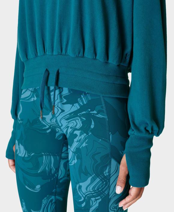 ropa cabina azul T28T645 jersey de lana melody luxe mujer Sweaty Betty