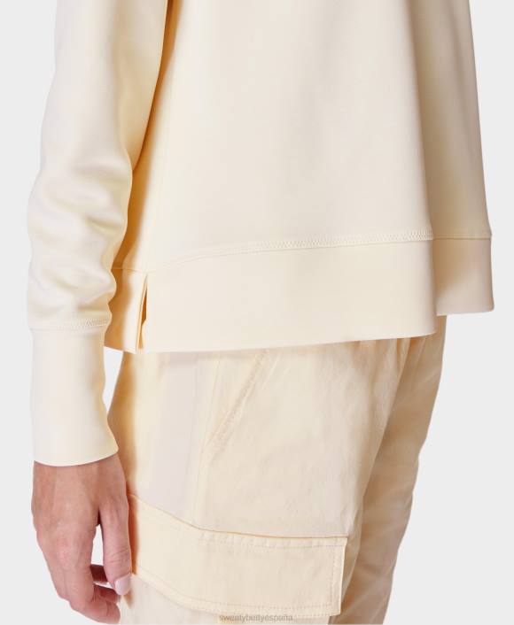 ropa concha blanca T28T1052 jersey ligero tipo nube con lavado de arena mujer Sweaty Betty