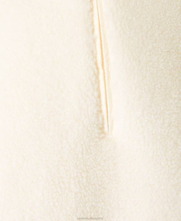 ropa estudio blanco T28T359 media cremallera texturizada de felpa polar mujer Sweaty Betty