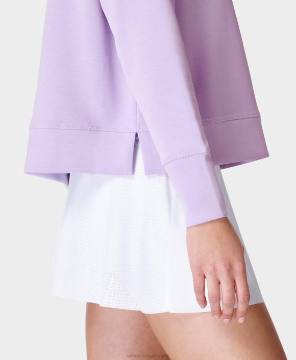 ropa lavanda violeta T28T1050 jersey ligero tipo nube con lavado de arena mujer Sweaty Betty