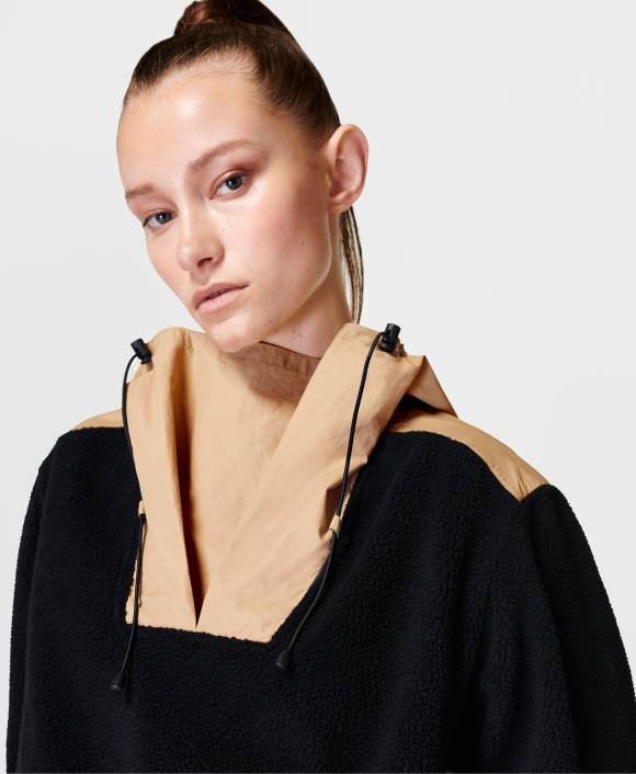 ropa negro T28T767 jersey sherpa nórdico mujer Sweaty Betty