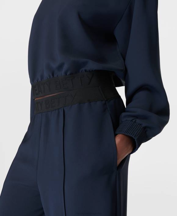 ropa Azul marino T28T159 sudadera corta con capucha y relieve mujer Sweaty Betty