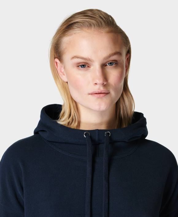 ropa Azul marino T28T996 sudadera corta con capucha de forro polar escape luxe mujer Sweaty Betty