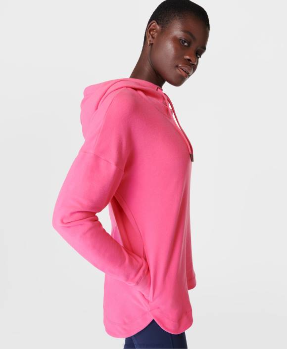 ropa camelia rosa T28T293 sudadera con capucha de lana escape luxe mujer Sweaty Betty
