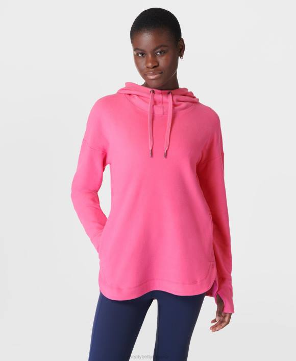 ropa camelia rosa T28T293 sudadera con capucha de lana escape luxe mujer Sweaty Betty