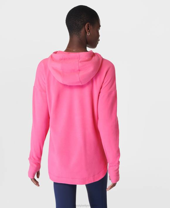 ropa camelia rosa T28T293 sudadera con capucha de lana escape luxe mujer Sweaty Betty