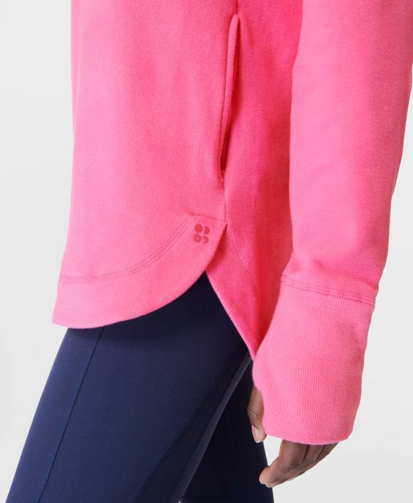 ropa camelia rosa T28T293 sudadera con capucha de lana escape luxe mujer Sweaty Betty