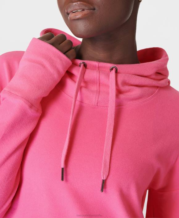 ropa camelia rosa T28T293 sudadera con capucha de lana escape luxe mujer Sweaty Betty