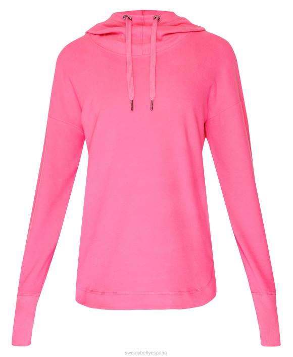 ropa camelia rosa T28T293 sudadera con capucha de lana escape luxe mujer Sweaty Betty