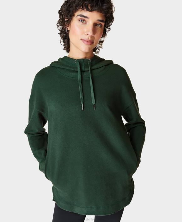 ropa caminata verde T28T300 sudadera con capucha de lana escape luxe mujer Sweaty Betty