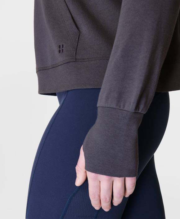 ropa gris urbano T28T150 sudadera con capucha después de clase mujer Sweaty Betty