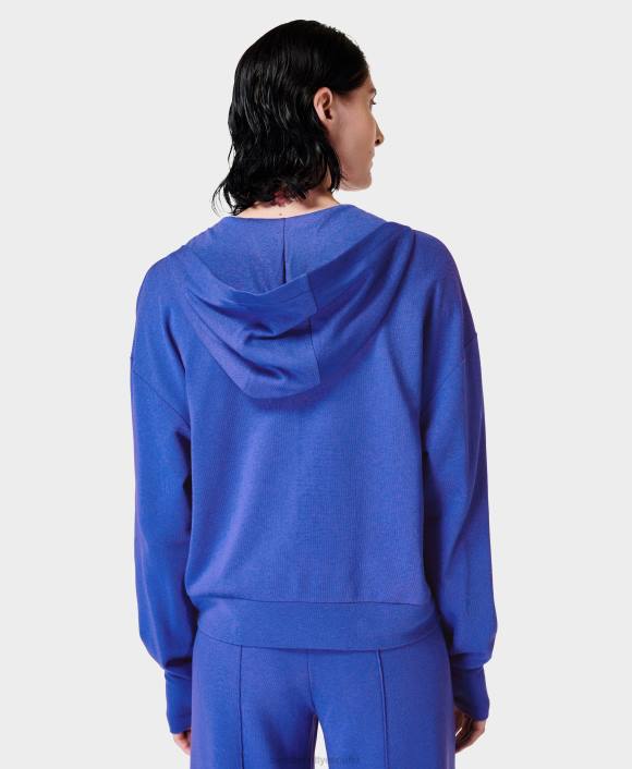 ropa hora azul T28T1006 sudadera con capucha relajada después de clase mujer Sweaty Betty