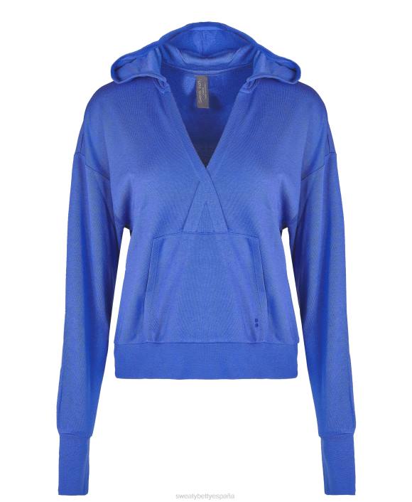 ropa hora azul T28T1006 sudadera con capucha relajada después de clase mujer Sweaty Betty