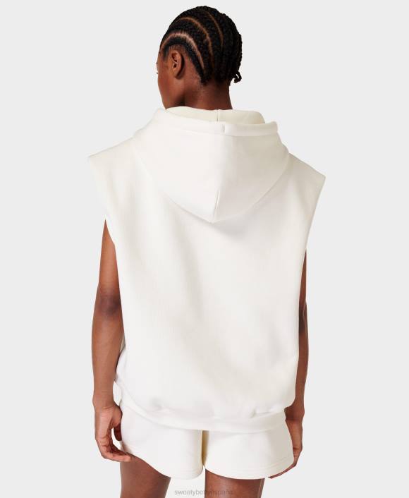 ropa lirio blanco T28T801 sudadera con capucha sin mangas powerhouse mujer Sweaty Betty