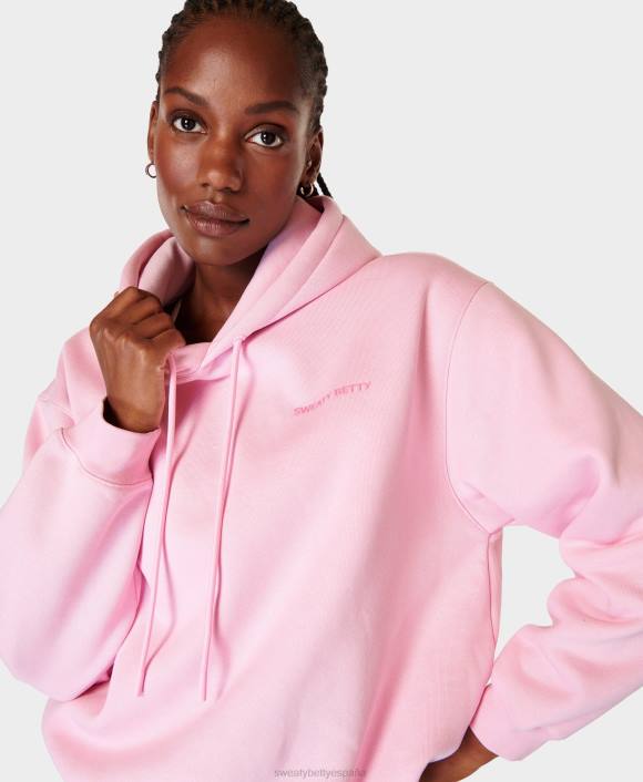 ropa rosa tiza T28T216 sudadera con capucha de potencia mujer Sweaty Betty