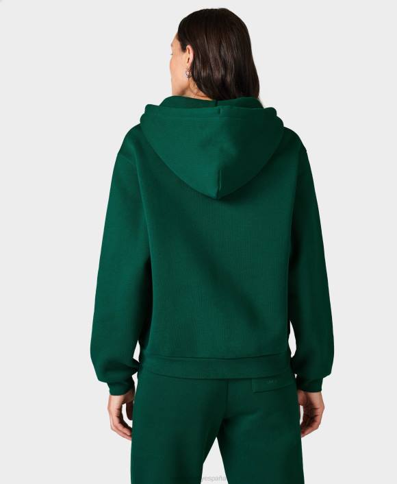 ropa verde retro T28T164 sudadera con capucha y cierre powerhouse mujer Sweaty Betty