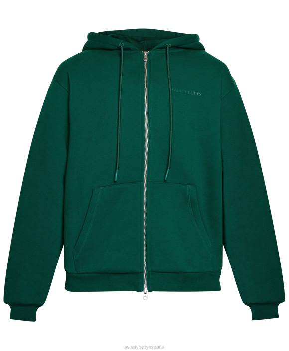 ropa verde retro T28T164 sudadera con capucha y cierre powerhouse mujer Sweaty Betty