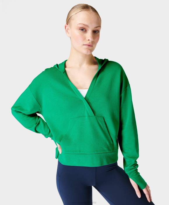 ropa verde vivo T28T1003 sudadera con capucha relajada después de clase mujer Sweaty Betty