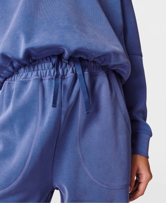 ropa azul relámpago T28T737 lavado arena, cuello alzado, media cremallera mujer Sweaty Betty