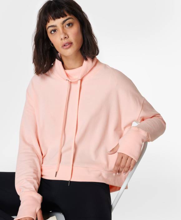 ropa rosa antiguo T28T1083 armonizar sudadera de lana italiana mujer Sweaty Betty