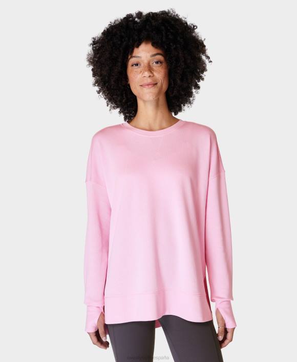 ropa rosa tiza T28T47 sudadera larga after class mujer Sweaty Betty