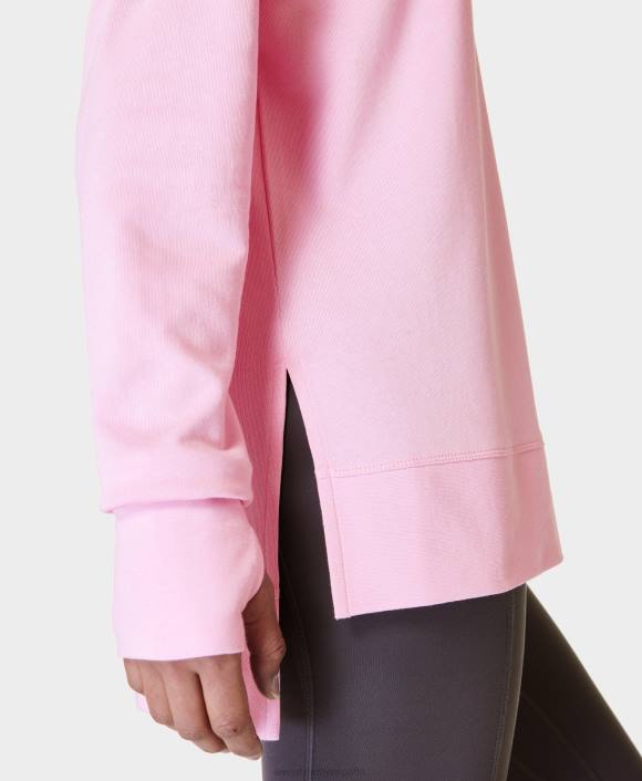 ropa rosa tiza T28T47 sudadera larga after class mujer Sweaty Betty