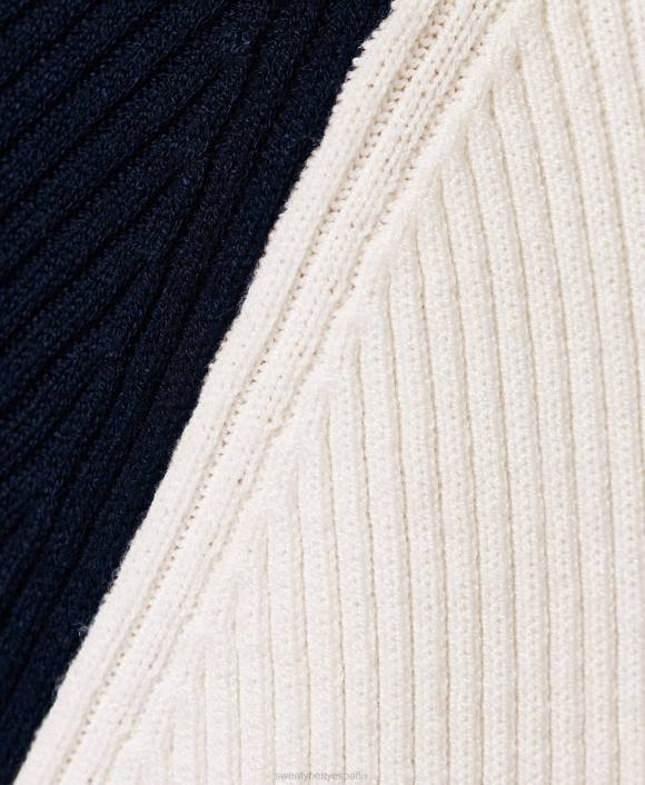 ropa azul marino francés T28T843 suéter tipo polo de preparación mujer Sweaty Betty