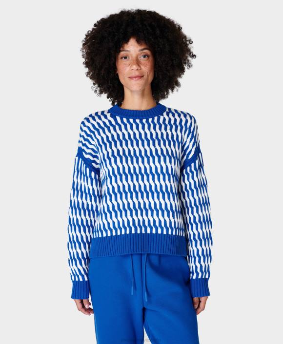 ropa azul relámpago T28T353 suéter de ochos clásico mujer Sweaty Betty