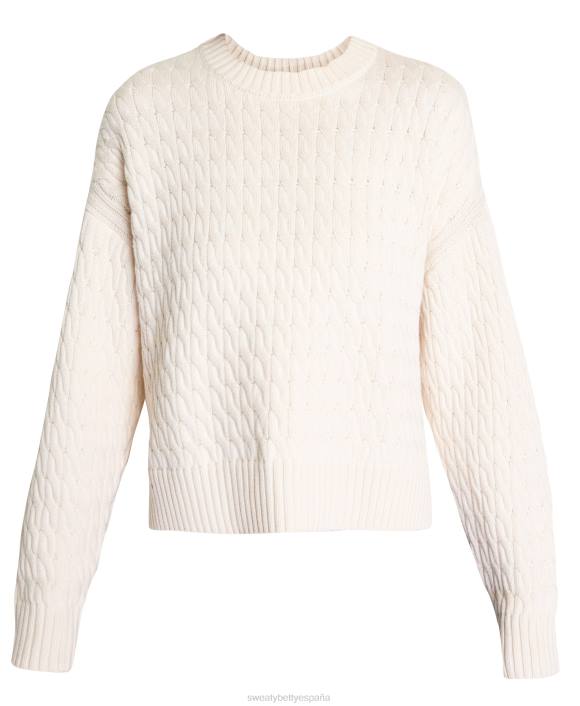 ropa estudio blanco T28T355 suéter de ochos clásico mujer Sweaty Betty