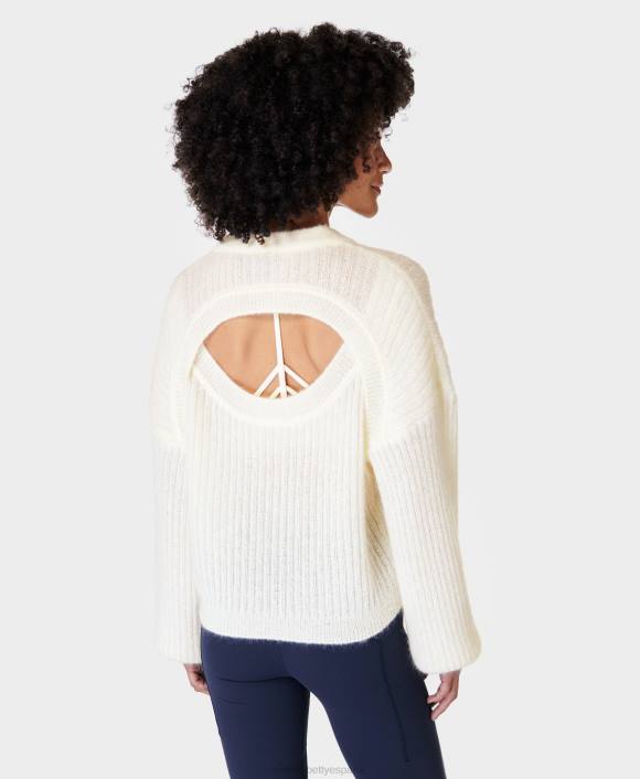 ropa lirio blanco T28T278 suéter con espalda abierta hera mujer Sweaty Betty