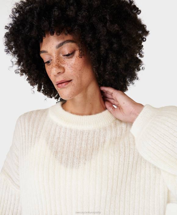 ropa lirio blanco T28T278 suéter con espalda abierta hera mujer Sweaty Betty