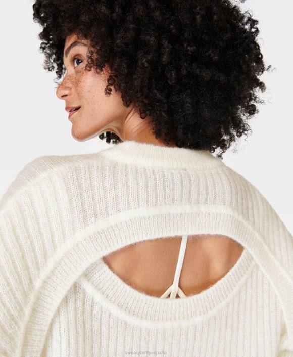 ropa lirio blanco T28T278 suéter con espalda abierta hera mujer Sweaty Betty