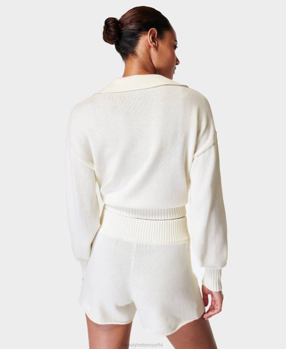 ropa lirio blanco T28T883 suéter relajado costero mujer Sweaty Betty