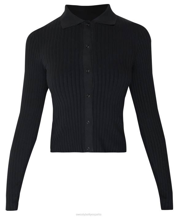 ropa negro T28T280 cárdigan de punto selene mujer Sweaty Betty
