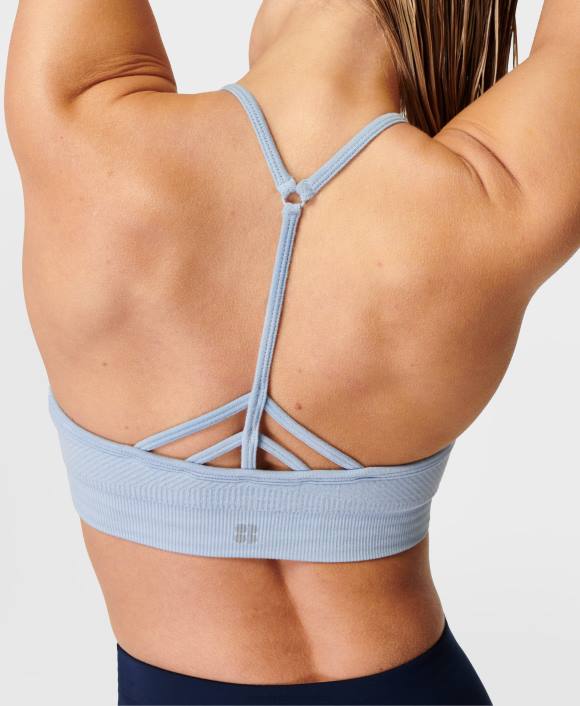 ropa aluminio azul T28T938 sujetador de yoga sin costuras consciente mujer Sweaty Betty