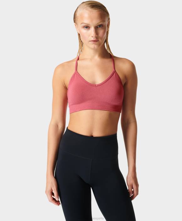 ropa aventura rosa T28T935 sujetador de yoga sin costuras consciente mujer Sweaty Betty