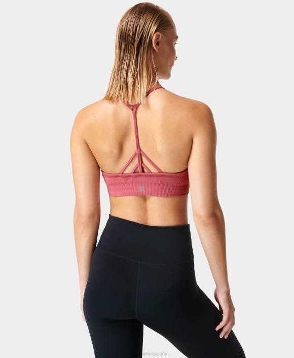 ropa aventura rosa T28T935 sujetador de yoga sin costuras consciente mujer Sweaty Betty