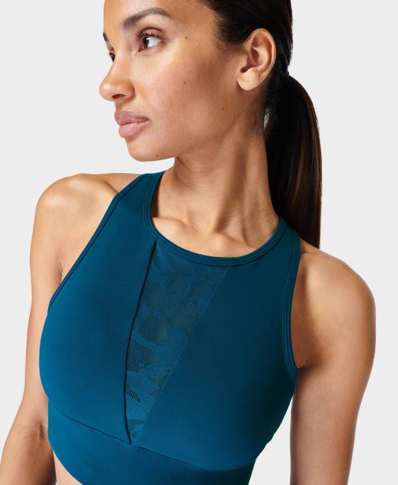 ropa azul colosal T28T901 sujetador deportivo de malla aérea mujer Sweaty Betty