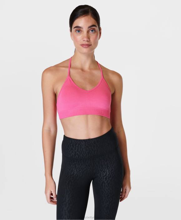 ropa camelia rosa T28T100 sujetador de yoga sin costuras consciente mujer Sweaty Betty